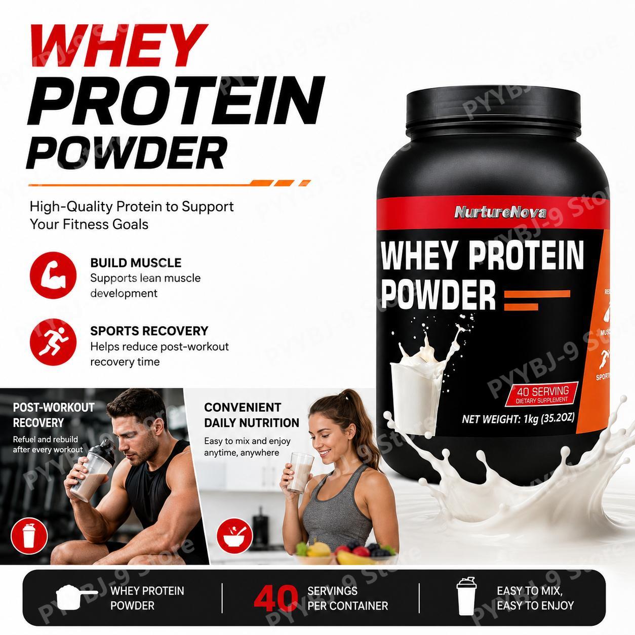 Nutrition And Fitness - NurtureNova Whey Protein Powder Milk Flavor