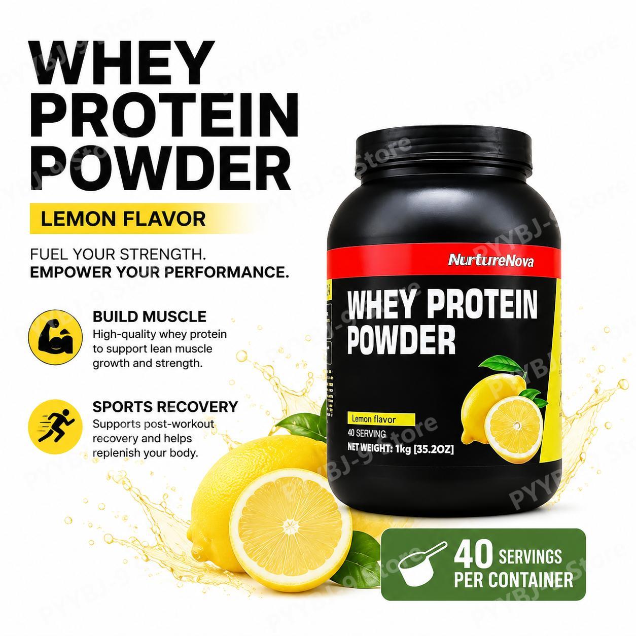 Nutrition And Fitness - NurtureNova Whey Protein Powder Lemon Flavor