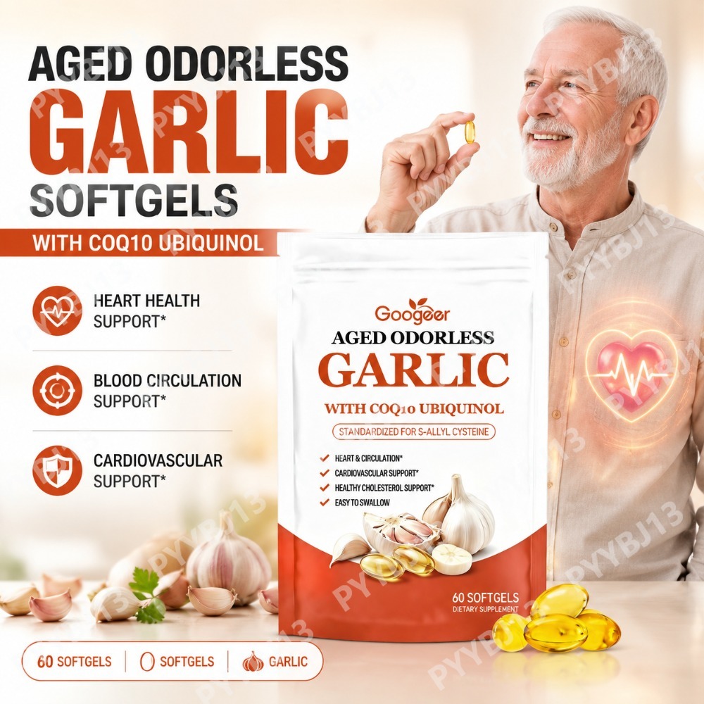 Googeer Aged Odorless Garlic E - Coq10 Ubiquinol Softgel 评论和价格