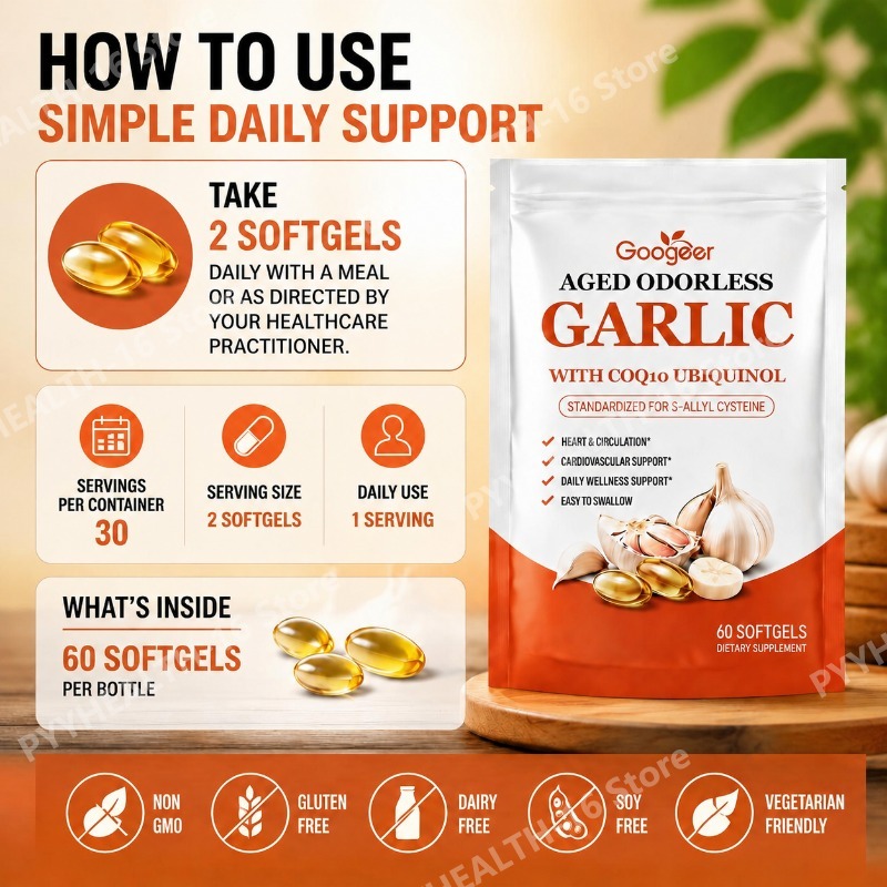 Aged Odorless Garlic Softgels  - Coq10 Ubiquinol Softgel 评论和价格